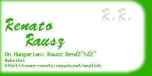 renato rausz business card